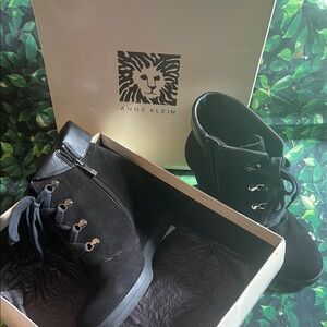 Anne Klein Black Woman’s Wedge Boots